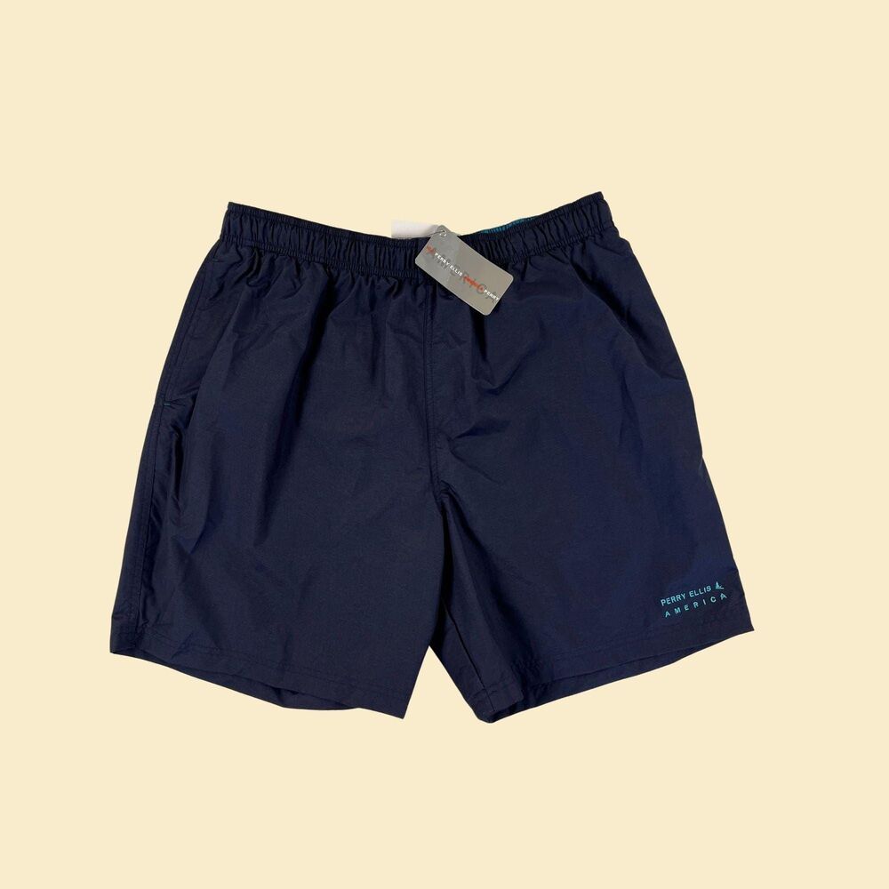 Y2K mens XL swim shorts by Perry Ellis America, new old stock vintage trunks
